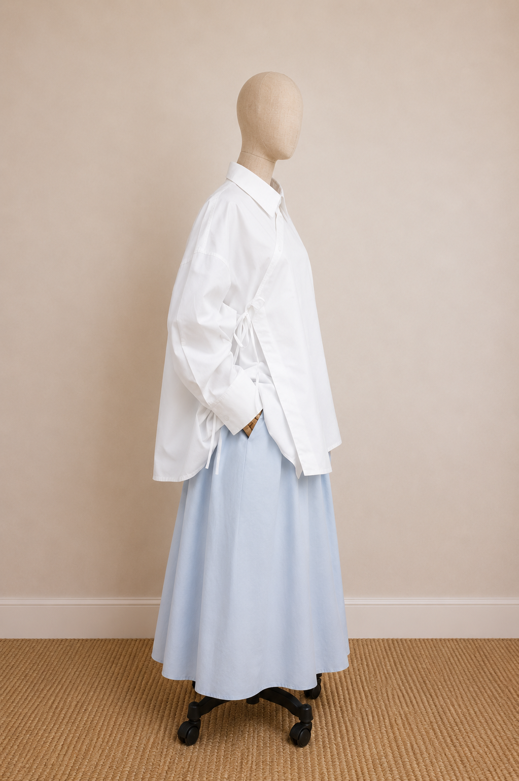Faiza 100% Cotton Wrap-Front Shirt