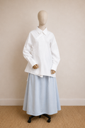 Faiza 100% Cotton Wrap-Front Shirt