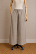 Safa wide-leg pants in Taupe, 100% cotton, modest pants by Modest Cotton House