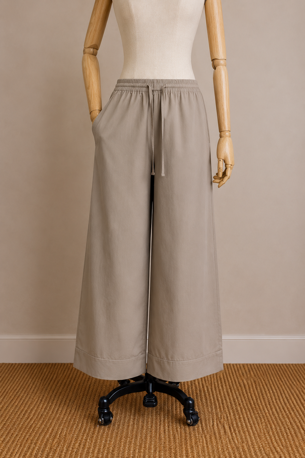 Safa 100% Cotton Wide-Leg Pants