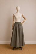 Hajar maxi skirt in Olive, 100% cotton, modest skirt by Modest Cotton House