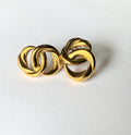 Golden Interlace Infinity Earrings